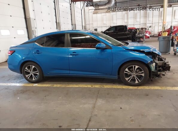 3N1AB8CV7MY215667 2021 NISSAN SENTRA Blue სალონის 360-გრადუსიანი ხედი
