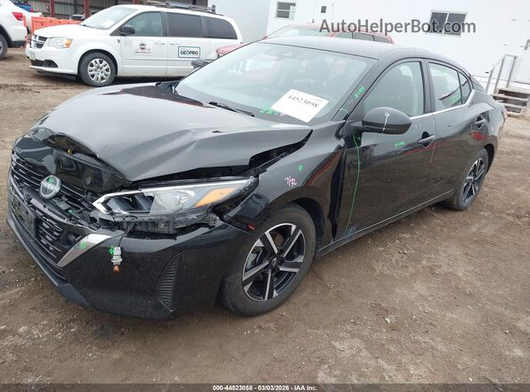 3N1AB8CV7RY298864 2024 NISSAN SENTRA Черный Передняя левая четверть