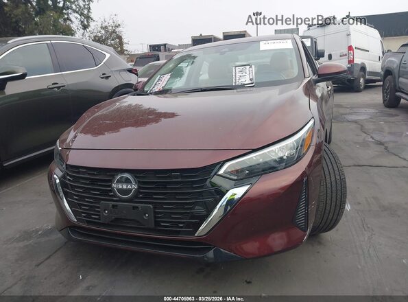 3N1AB8CV9SY416581 2025 NISSAN SENTRA Red Instrument cluster view