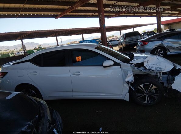 3N1AB8CVXMY313592 2021 NISSAN SENTRA Белый Вид задней части салона