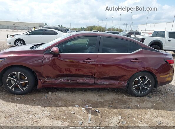 3N1AB8CVXRY322333 2024 NISSAN SENTRA Maroon სალონის 360-გრადუსიანი ხედი