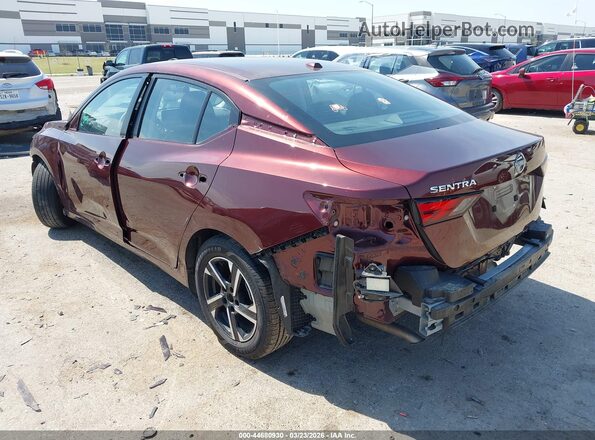 3N1AB8CVXSY290618 2025 NISSAN SENTRA Burgundy უკანა მარცხენა