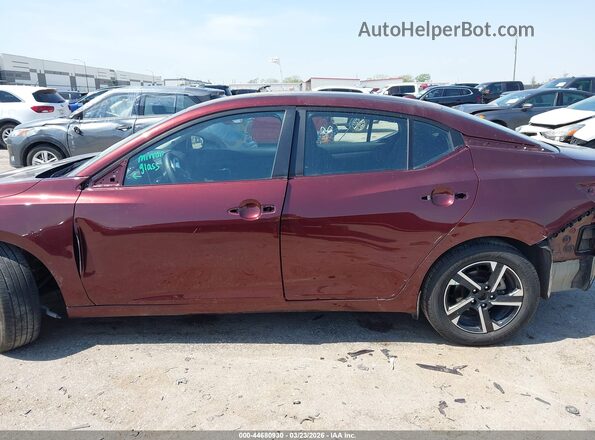 3N1AB8CVXSY290618 2025 NISSAN SENTRA Burgundy სალონის 360-გრადუსიანი ხედი