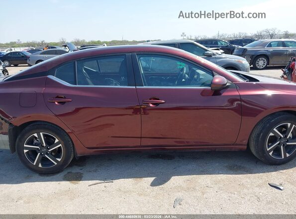 3N1AB8CVXSY290618 2025 NISSAN SENTRA Burgundy უკანა სალონის ხედი
