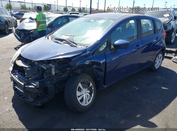 3N1CE2CP7KL362399 2019 NISSAN VERSA NOTE Blue Առջևի ձախ երեք քառորդ տեսարան