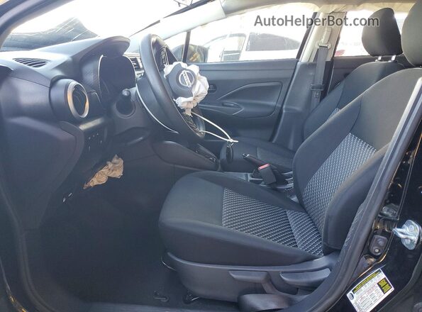 3N1CN8DV8ML908985 2021 NISSAN VERSA Black Вид салону спереду