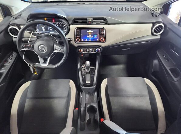 3N1CN8EV1ML889291 2021 NISSAN VERSA Blue Առջևի վահանակի տեսք