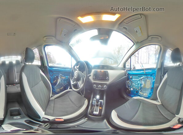 3N1CN8EV6ML891814 2021 NISSAN VERSA Blue Vista interior de 360 grados