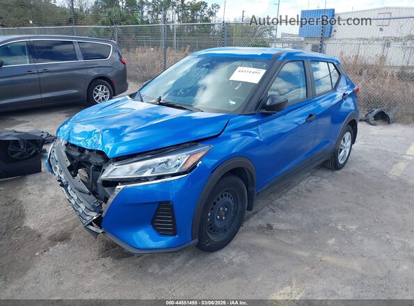 3N1CP5BV0RL547366 2024 NISSAN KICKS Синий Передняя левая четверть