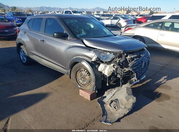 3N1CP5BV1ML564539 2021 NISSAN KICKS Gray Вид спереду