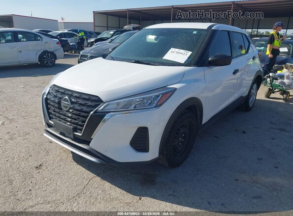 3N1CP5BV7ML511411 2021 NISSAN KICKS White Առջևի ձախ երեք քառորդ տեսարան
