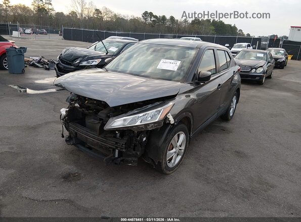 3N1CP5BV9ML489041 2021 NISSAN KICKS Gray წინა მარცხენა ხედი სამი მეოთხედიდან