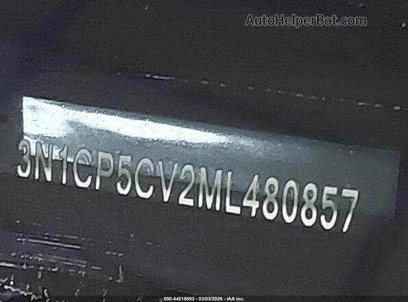 3N1CP5CV2ML480857 2021 NISSAN KICKS White Вид підкапотного простору