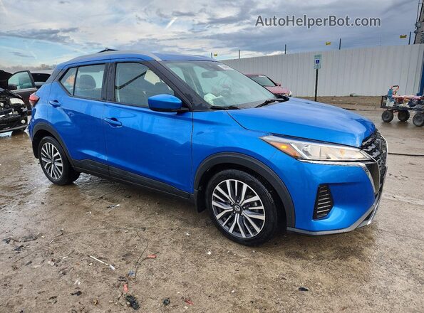3N1CP5CV5ML524270 2021 NISSAN KICKS Blue Передня права чверть