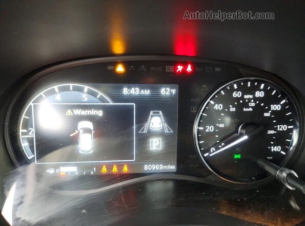 3N1CP5CV5ML524270 2021 NISSAN KICKS Blue Вид щитка приладів