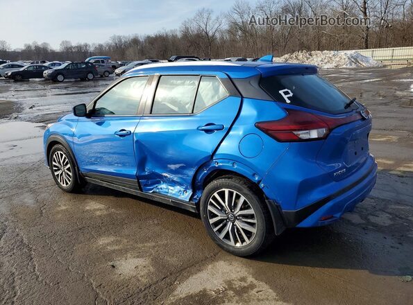 3N1CP5CV6ML504108 2021 NISSAN KICKS Blue Trasero izquierdo