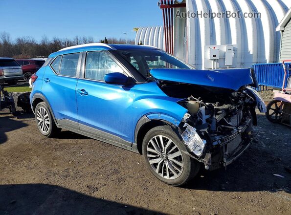 3N1CP5CV7ML476884 2021 NISSAN KICKS Blue Передня права чверть