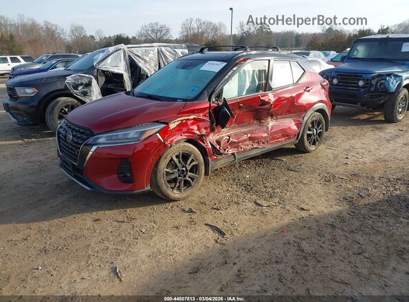 3N1CP5DV1ML465751 2021 NISSAN KICKS Бордовый Передняя левая четверть