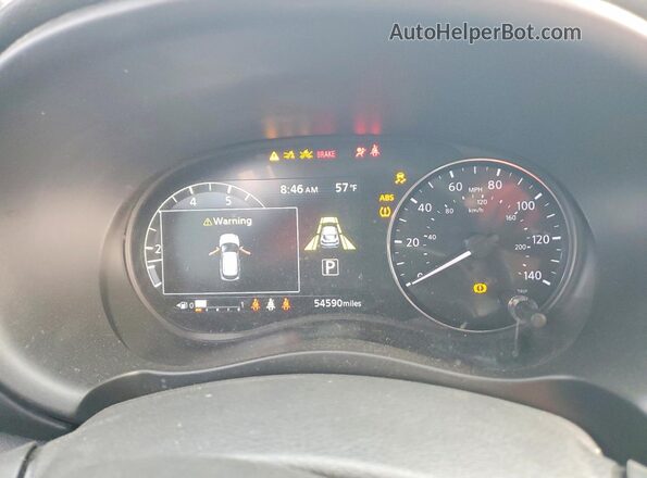 3N1CP5DV1ML508453 2021 NISSAN KICKS White Instrument cluster view
