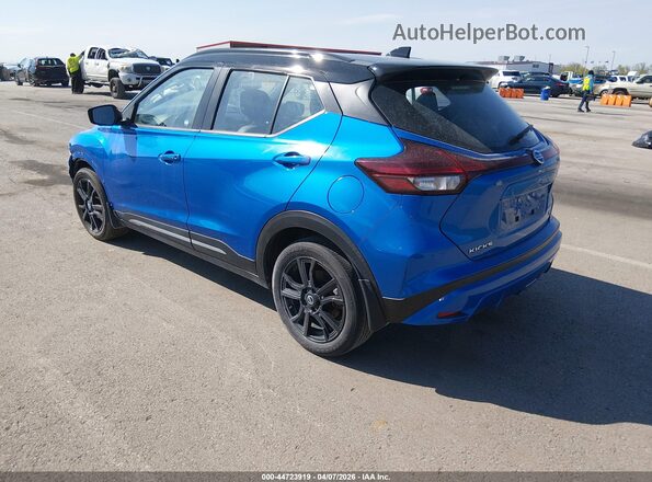 3N1CP5DV1ML563677 2021 NISSAN KICKS Blue Trasero izquierdo