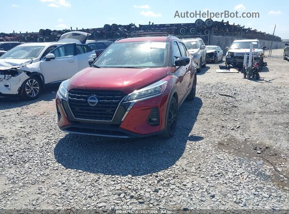 3N1CP5DV2RL554851 2024 NISSAN KICKS Red წინა მარცხენა ხედი სამი მეოთხედიდან