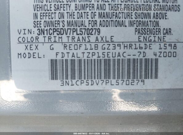 3N1CP5DV7PL570279 2023 NISSAN KICKS Gray 