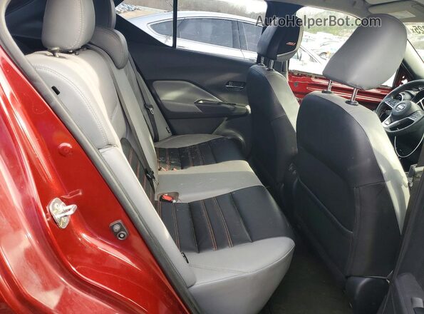 3N1CP5DV8ML549890 2021 NISSAN KICKS Red Вид задніх сидінь