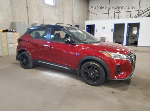 3N1CP5DVXML477039 2021 NISSAN KICKS Красный Передняя правая четверть