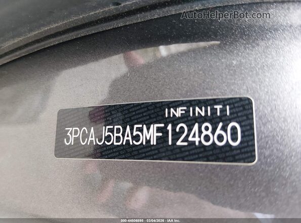 3PCAJ5BA5MF124860 2021 INFINITI QX50 Gray 