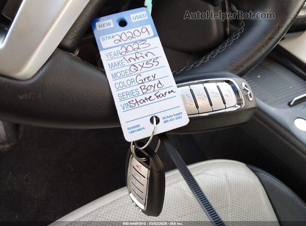 3PCAJ5JR2PF101225 2023 INFINITI QX55 Black Dashboard view