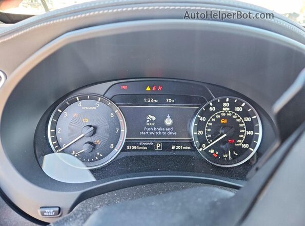 3PCAJ5K37NF105021 2022 INFINITI QX55 Red Вид щитка приладів