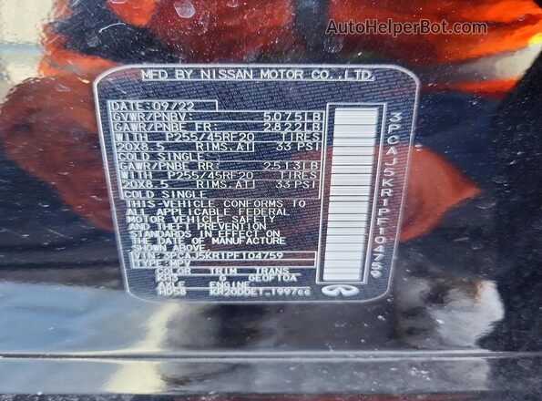 3PCAJ5KR1PF104759 2023 INFINITI QX55 Black 