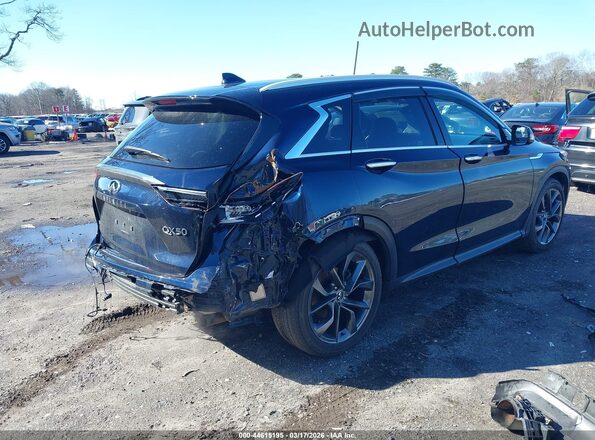 3PCAJ5M3XKF127362 2019 INFINITI QX50 Синий Задняя правая четверть