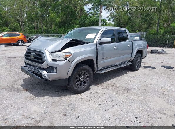 3TMAZ5CN7LM133077 2020 TOYOTA TACOMA Silver Առջևի ձախ երեք քառորդ տեսարան