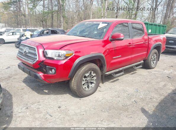 3TMCZ5AN5HM080950 2017 TOYOTA TACOMA Red წინა მარცხენა ხედი სამი მეოთხედიდან