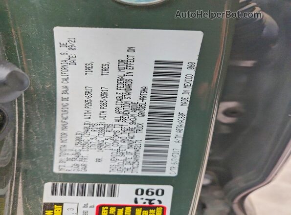 3TMCZ5AN9MM452171 2021 TOYOTA TACOMA Green ძრავის განყოფილების ხედი