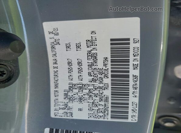 3TMDZ5BN2MM108667 2021 TOYOTA TACOMA Gray Շարժիչի բաժամունքի տեսք