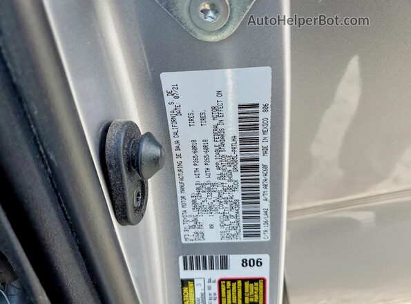 3TMGZ5ANXMM443058 2021 TOYOTA LIMITED Silver ძრავის განყოფილების ხედი