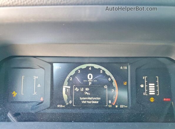 3TYJDAKN7ST020337 2025 TOYOTA TACOMA White Вид щитка приладів
