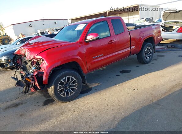 3TYRZ5CN1NT024110 2022 TOYOTA TACOMA Red Առջևի ձախ երեք քառորդ տեսարան
