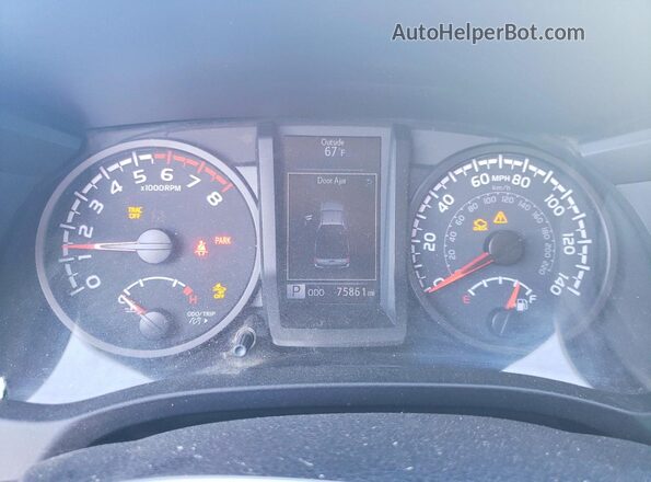 3TYSX5EN6MT004762 2021 TOYOTA TACOMA Белый Вид щитка приборов