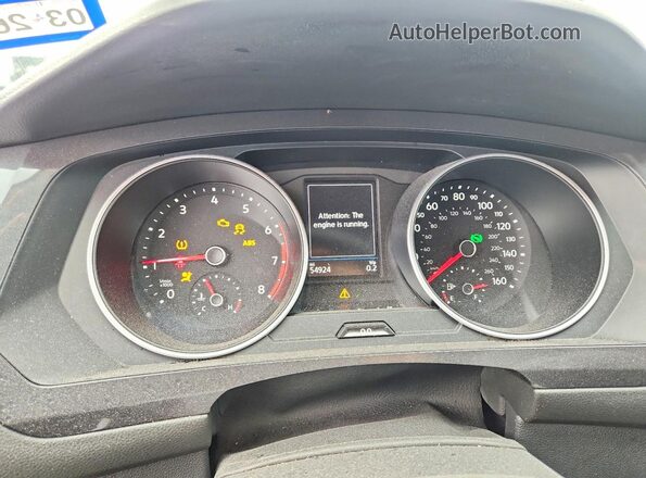 3VV1B7AX4MM145145 2021 VOLKSWAGEN TIGUAN White Սարքավորումների վահանակի տեսք