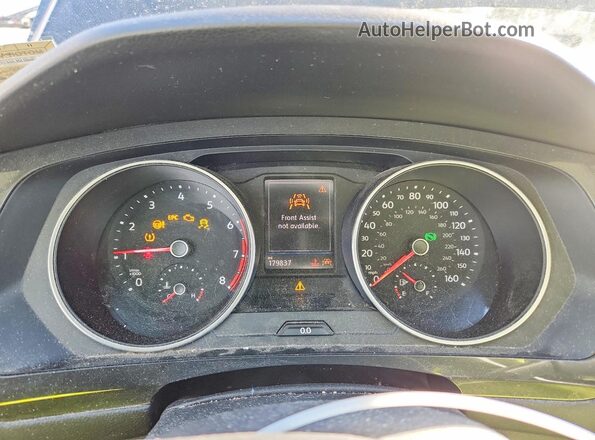 3VV2B7AX4KM138407 2019 VOLKSWAGEN TIGUAN Blue Widok zestawu wskaźników