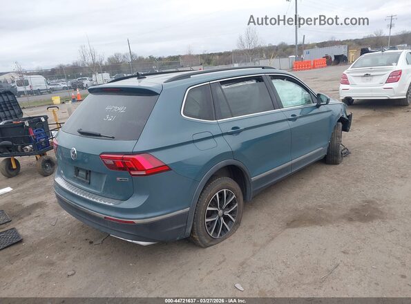 3VV2B7AX4MM128804 2021 VOLKSWAGEN TIGUAN Blue Задня права чверть