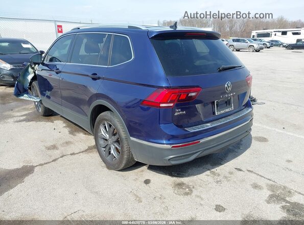 3VV3B7AX9NM122115 2022 VOLKSWAGEN TIGUAN Dark Blue Rear left