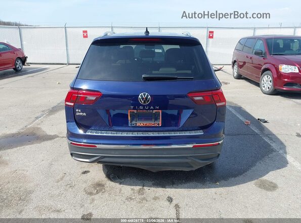 3VV3B7AX9NM122115 2022 VOLKSWAGEN TIGUAN Dark Blue 
