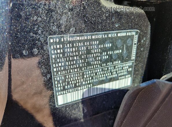 3VV5C7B22TM000797 2026 VOLKSWAGEN TAOS Black VIN sticker view