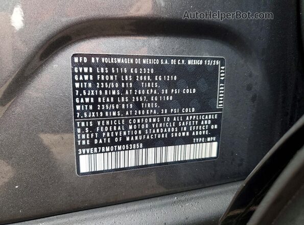 3VVER7RM0TM053858 2026 VOLKSWAGEN TIGUAN Gray 