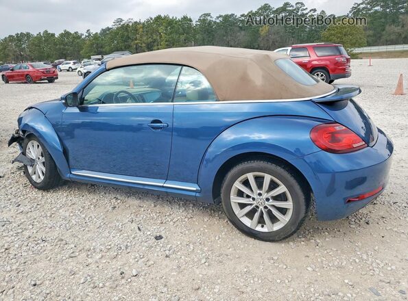 3VW5DAAT0JM516945 2018 VOLKSWAGEN BEETLE Blue Задня ліва чверть