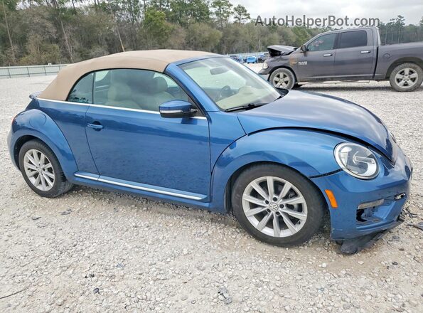 3VW5DAAT0JM516945 2018 VOLKSWAGEN BEETLE Blue Передня права чверть
